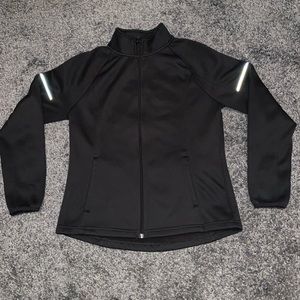 Black Light Weight Reflective Athletic Jacket